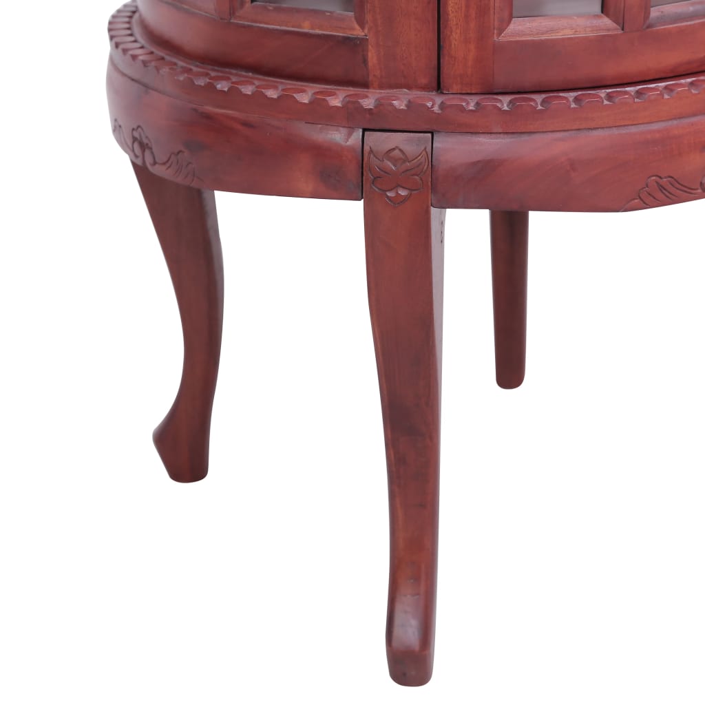 Vitrinskåp Brun 50x50x76 cm massiv mahogny