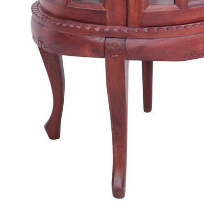 Vitrinskåp Brun 50x50x76 cm massiv mahogny