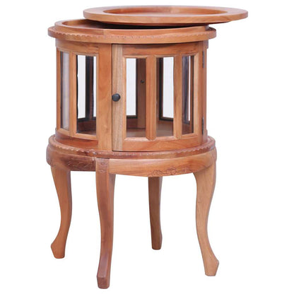 Vitrinskåp Vitrinbord naturlig 50x50x76 cm massiv mahogny