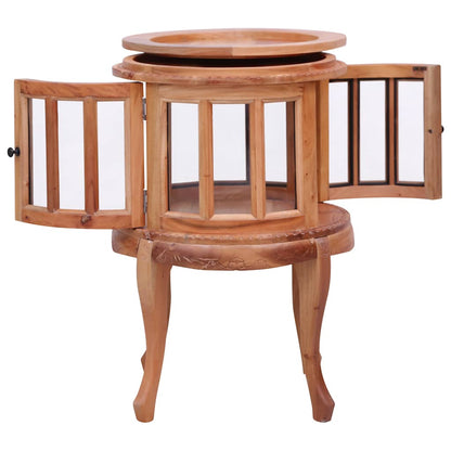 Vitrinskåp Vitrinbord naturlig 50x50x76 cm massiv mahogny