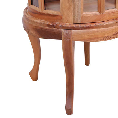 Vitrinskåp Vitrinbord naturlig 50x50x76 cm massiv mahogny