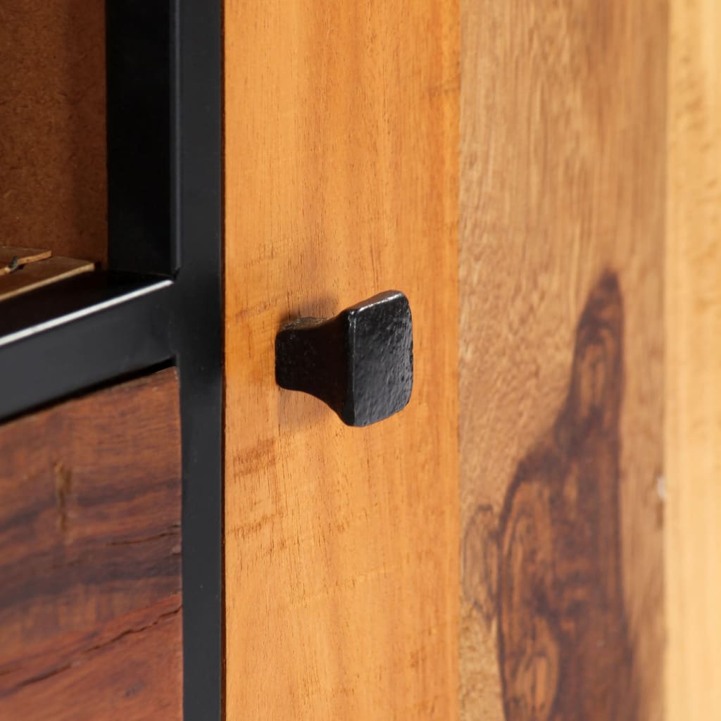 TV-Möbel Trä TV-Bänk 120x30x40 cm massivt återvunnet Trä och stål