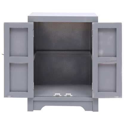 Sängbord Nattduksbord Grå 38x28x52 cm paulownia