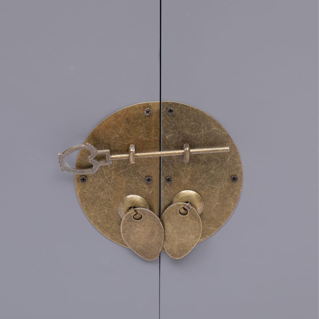 Sängbord Nattduksbord Grå 38x28x52 cm paulownia