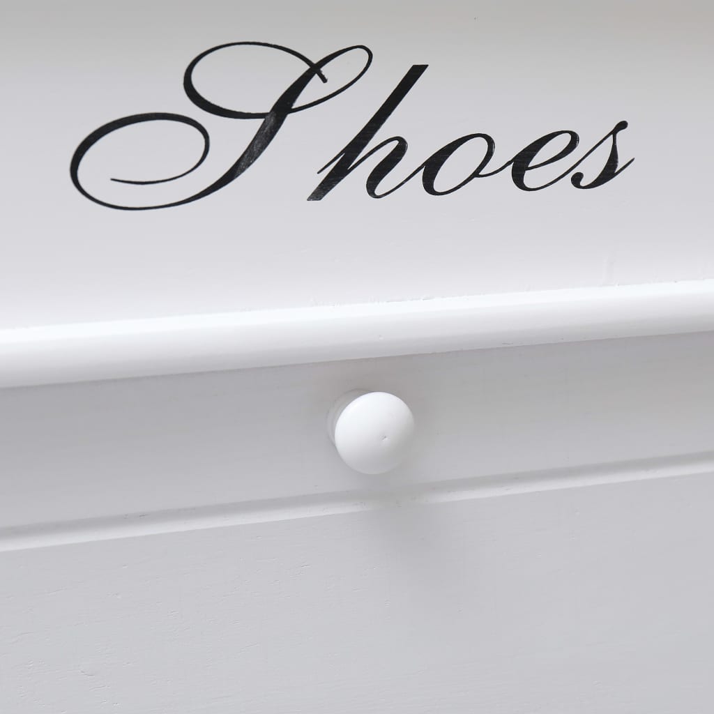 Skoställ Vit 50x28x58 cm kejsarträ