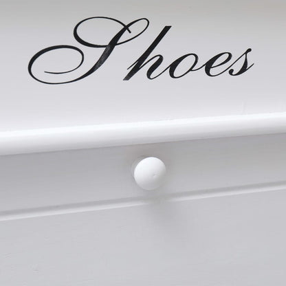 Skoställ Vit 50x28x58 cm kejsarträ