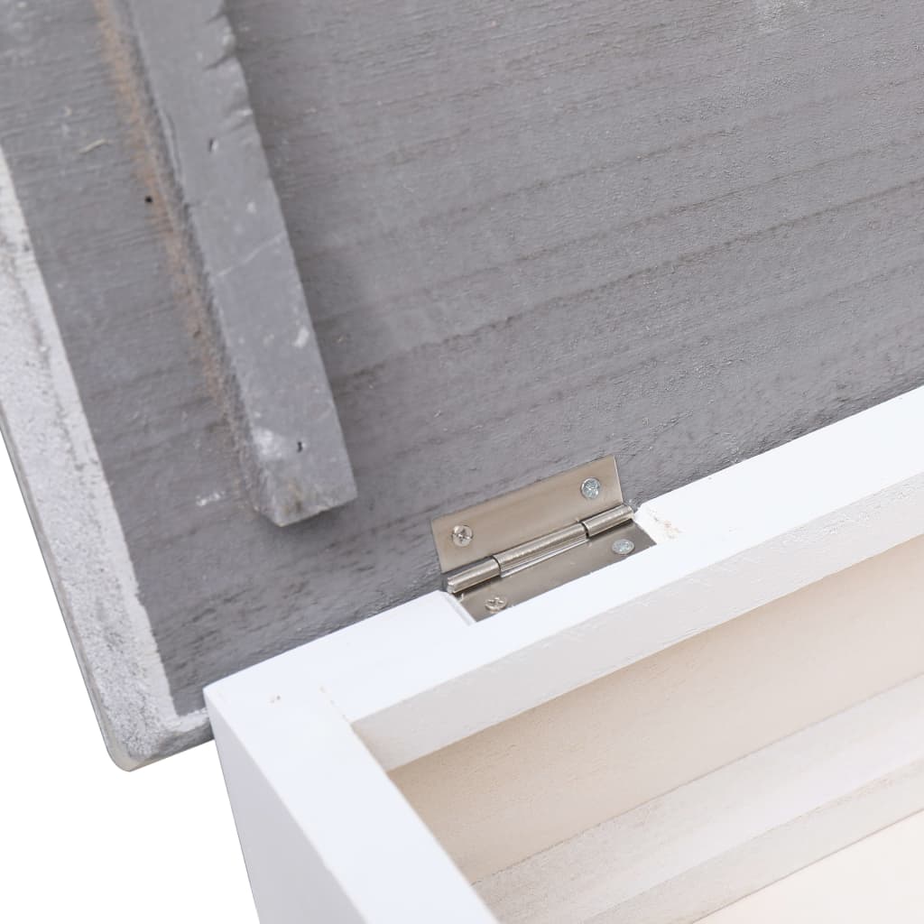 Skoställ Vit Grå 50x28x98 cm kejsarträ