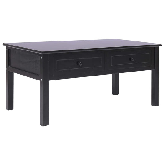 Soffbord Svart 100x50x45 cm trä