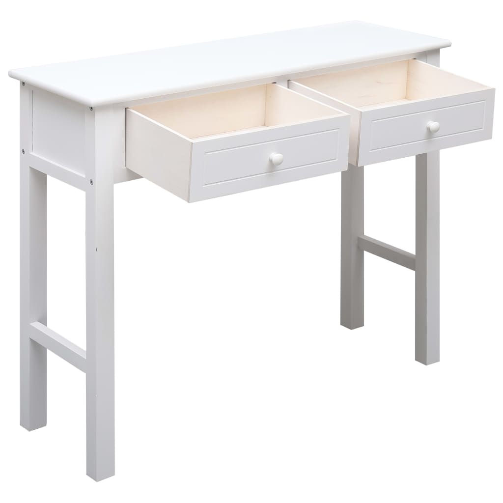 Avlastningsbord Konsollbord Vit 90x30x77 cm trä