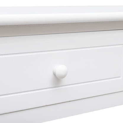 Avlastningsbord Konsollbord Vit 90x30x77 cm trä