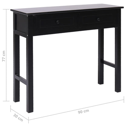 Avlastningsbord Konsollbord Svart 90x30x77 cm trä