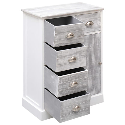 Skänk Grå med 10 lådor 113x30x79 cm trä