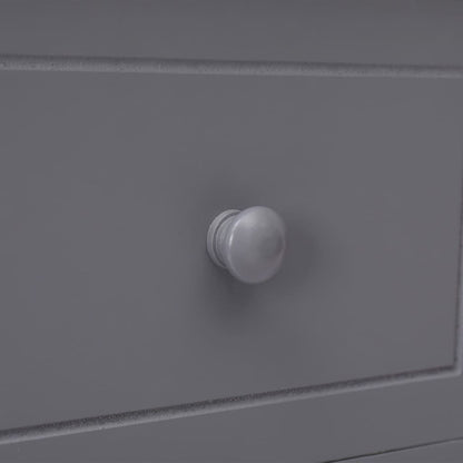 Skänk Grå med 10 lådor 113x30x79 cm trä