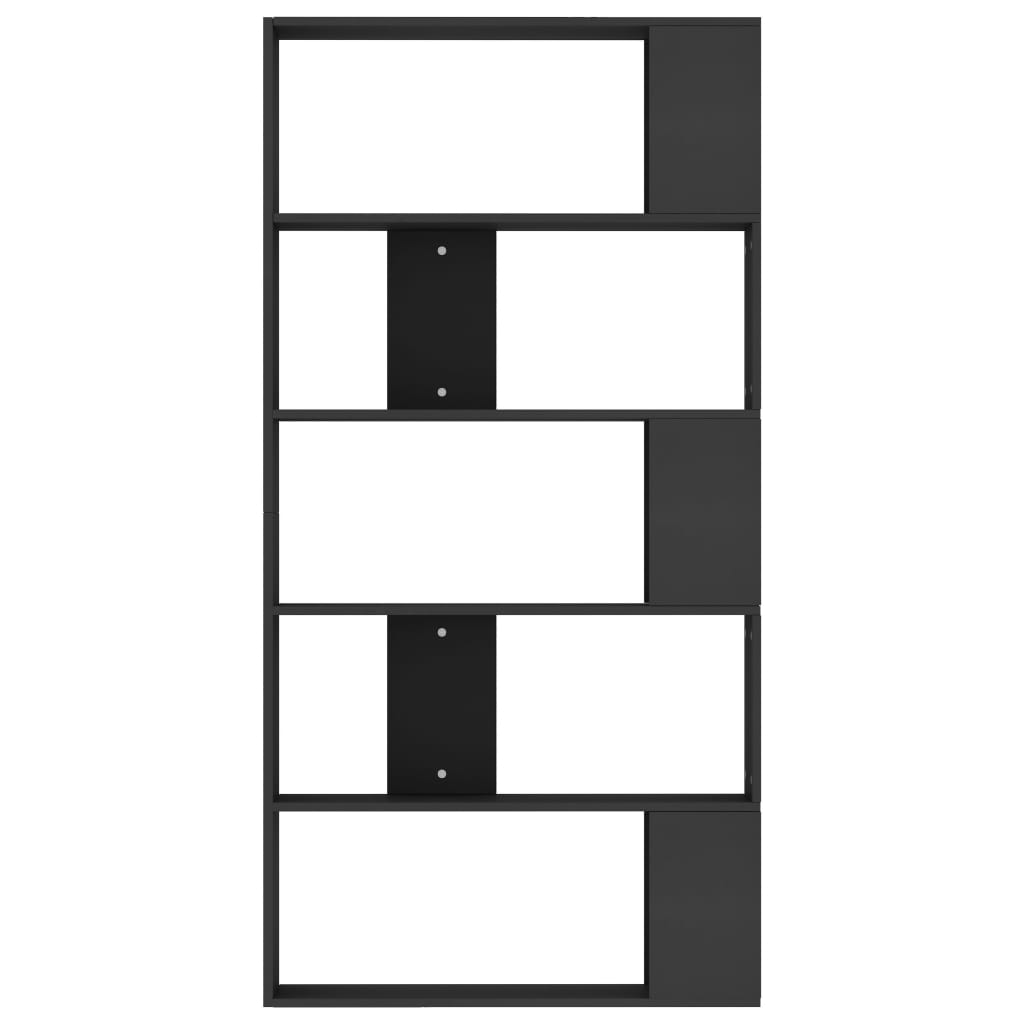 Bokhylla Svart Rumsavdelare 80x24x159 cm