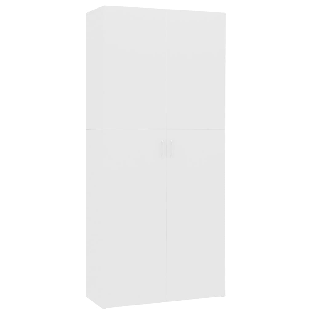 Skoställ Vit Skoskåp 80x35,5x180 cm