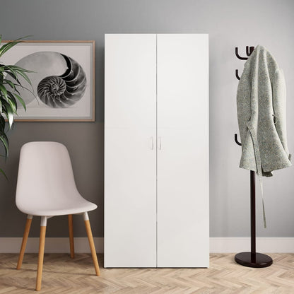 Skoställ Vit Skoskåp 80x35,5x180 cm