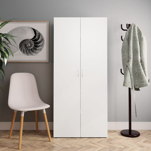 Skoställ Vit Skoskåp 80x35,5x180 cm