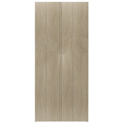 Skoskåp sonoma-ek 80x35,5x180 cm konstruerat trä