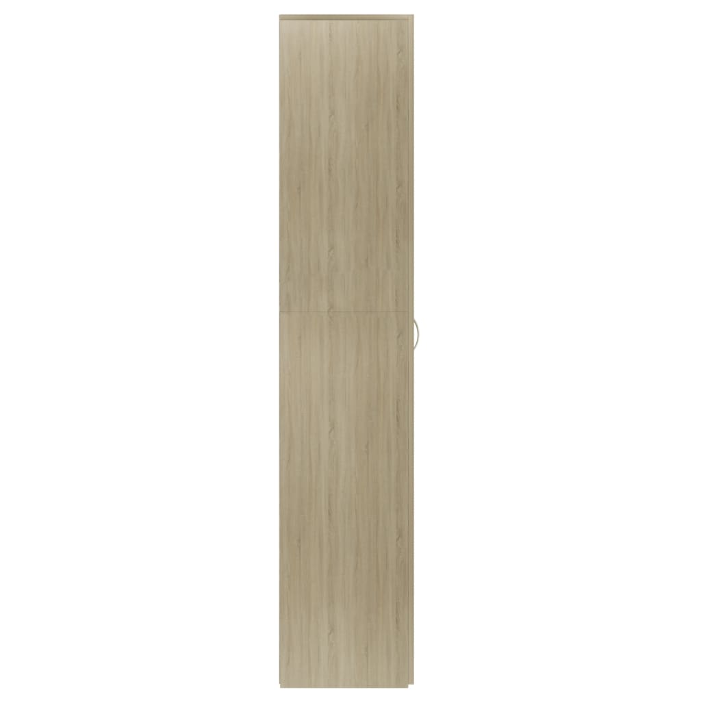 Skoskåp sonoma-ek 80x35,5x180 cm konstruerat trä