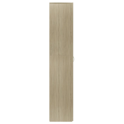 Skoskåp sonoma-ek 80x35,5x180 cm konstruerat trä