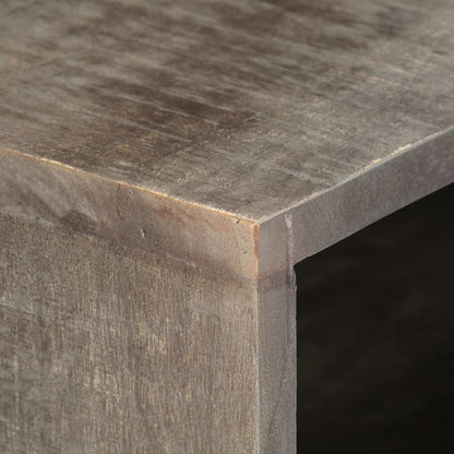 TV-Möbel Grå TV-Bänk 130x30x46 cm massivt grovt mangoträ