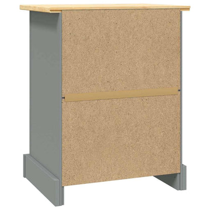 Sängbord Nattduksbord Grå mexikansk Coronastil furu Grå 53x39x67 cm