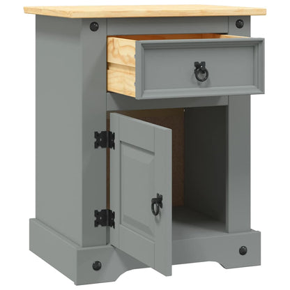 Sängbord Nattduksbord Grå mexikansk Coronastil furu Grå 53x39x67 cm