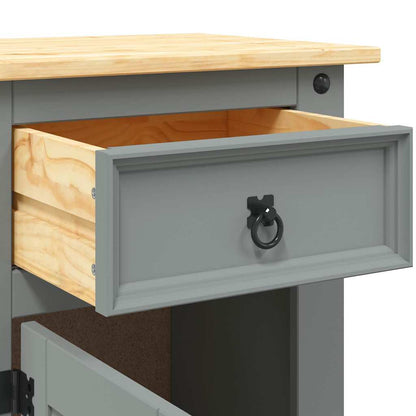 Sängbord Nattduksbord Grå mexikansk Coronastil furu Grå 53x39x67 cm