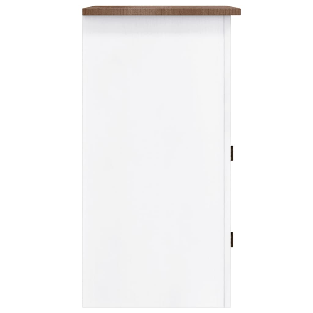 TV-Möbel Vit TV-Bänk mexikansk Coronastil furu 80x43x78 cm