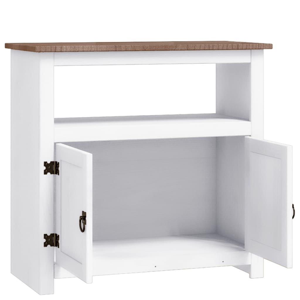 TV-Möbel Vit TV-Bänk mexikansk Coronastil furu 80x43x78 cm