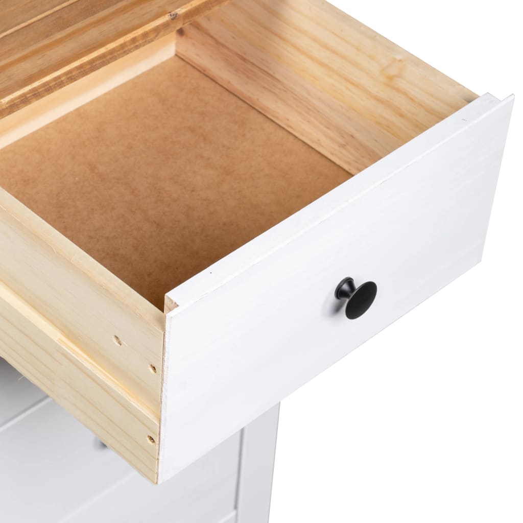 Byrå Vit 46x40x89 cm furu panama