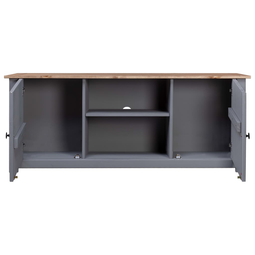 TV-Möbel Grå TV-Bänk 120x40x50 cm massiv furu panama
