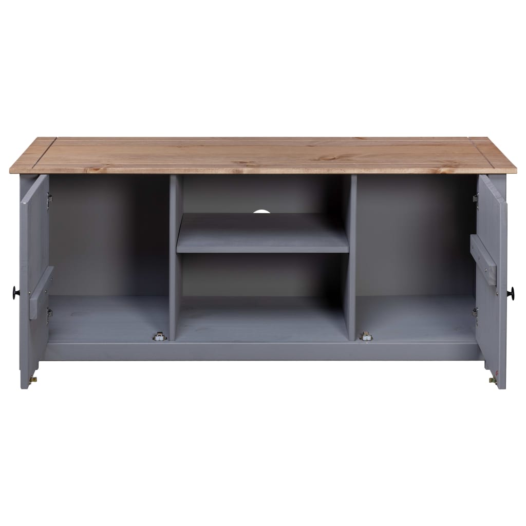TV-Möbel Grå TV-Bänk 120x40x50 cm massiv furu panama