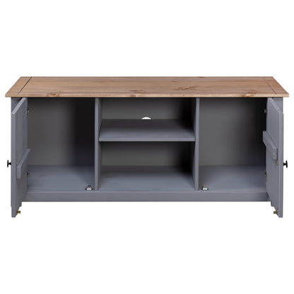 TV-Möbel Grå TV-Bänk 120x40x50 cm massiv furu panama
