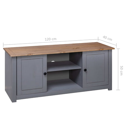 TV-Möbel Grå TV-Bänk 120x40x50 cm massiv furu panama