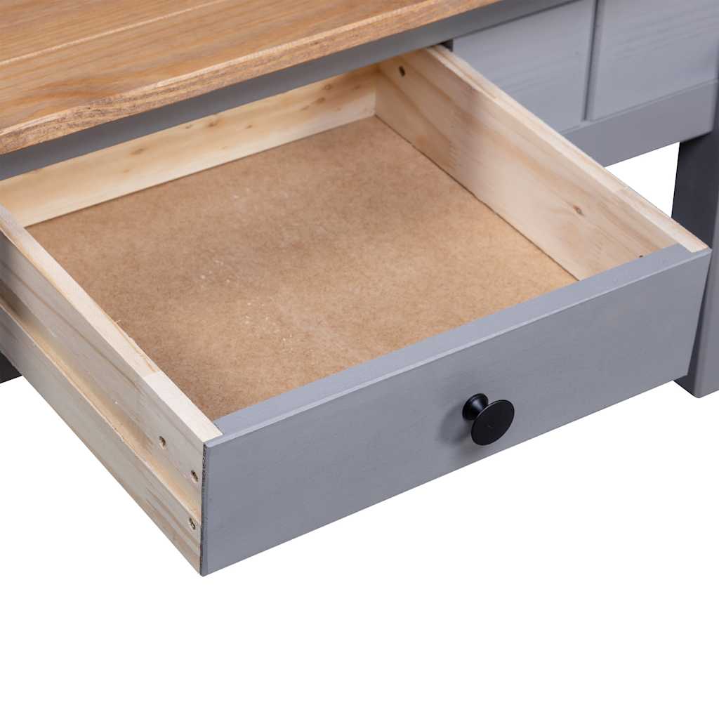 Soffbord grå 100x60x43,5 cm massiv furu panama