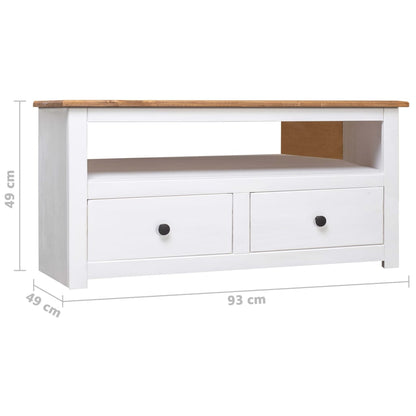 TV-Möbel Vit TV-Bänk hörn 93x49x49 cm massiv furu panama
