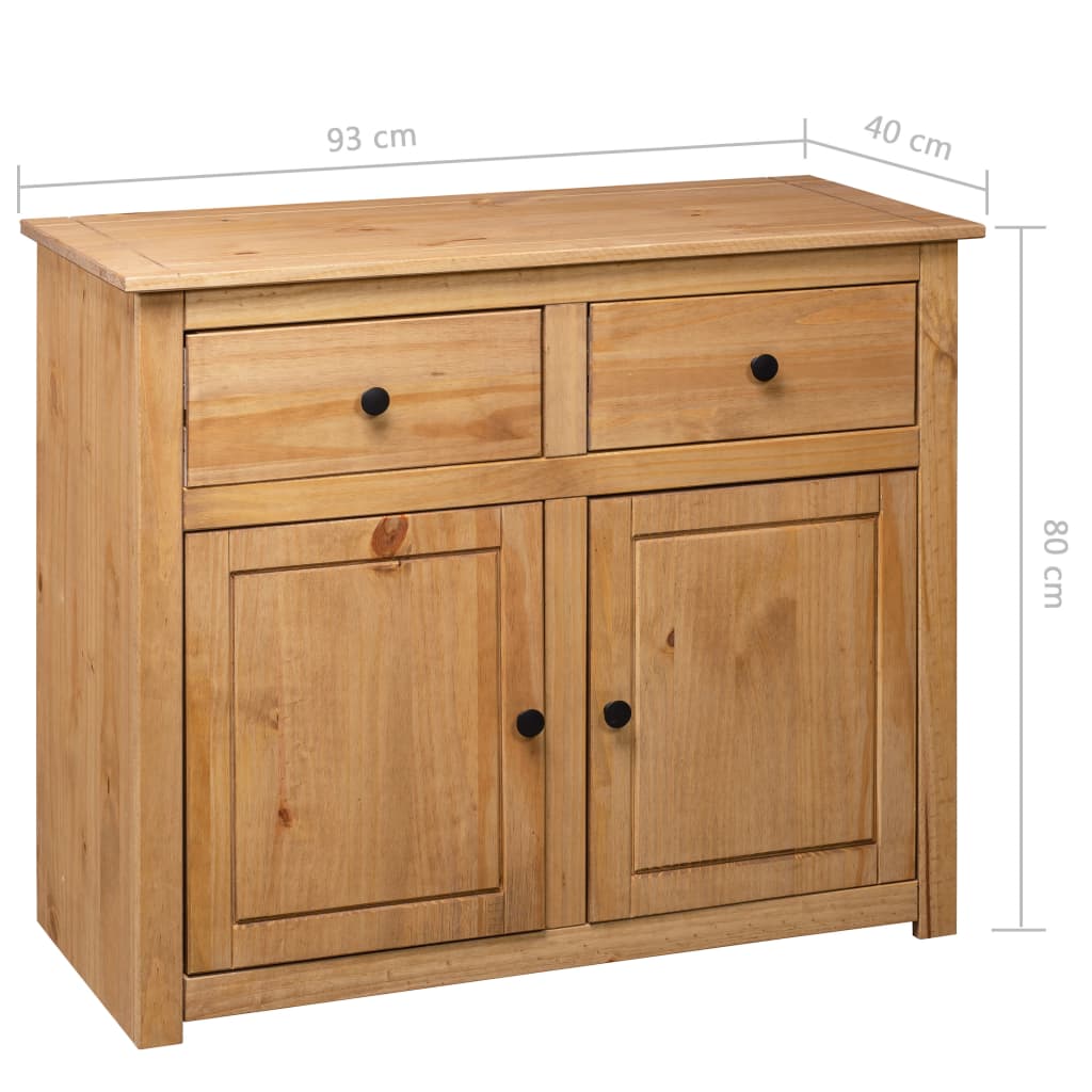 Skänk Trä 93x40x80 cm massiv furu panama