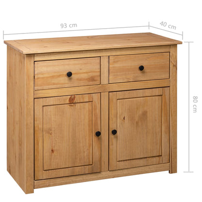 Skänk Trä 93x40x80 cm massiv furu panama