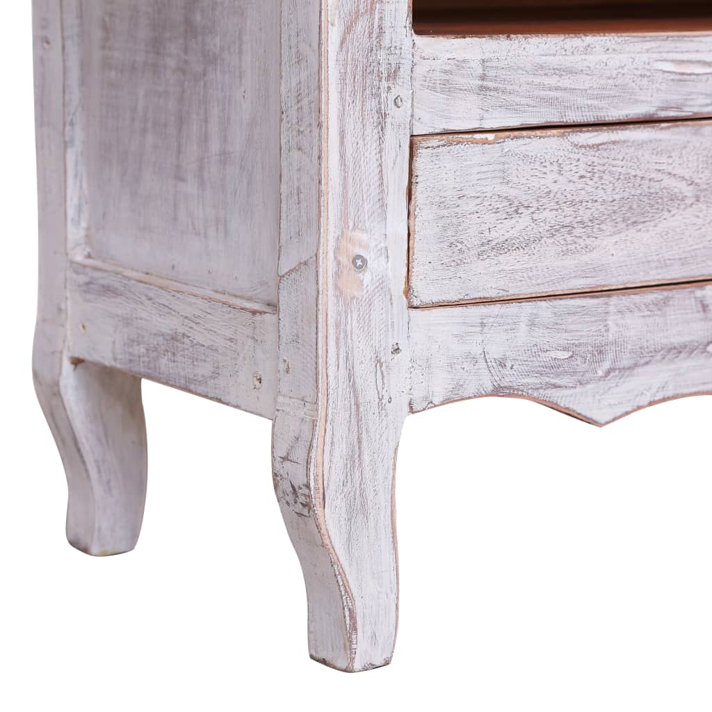 TV-Möbel Vit TV-Bänk 120x30x40 cm massivt mahognyträ