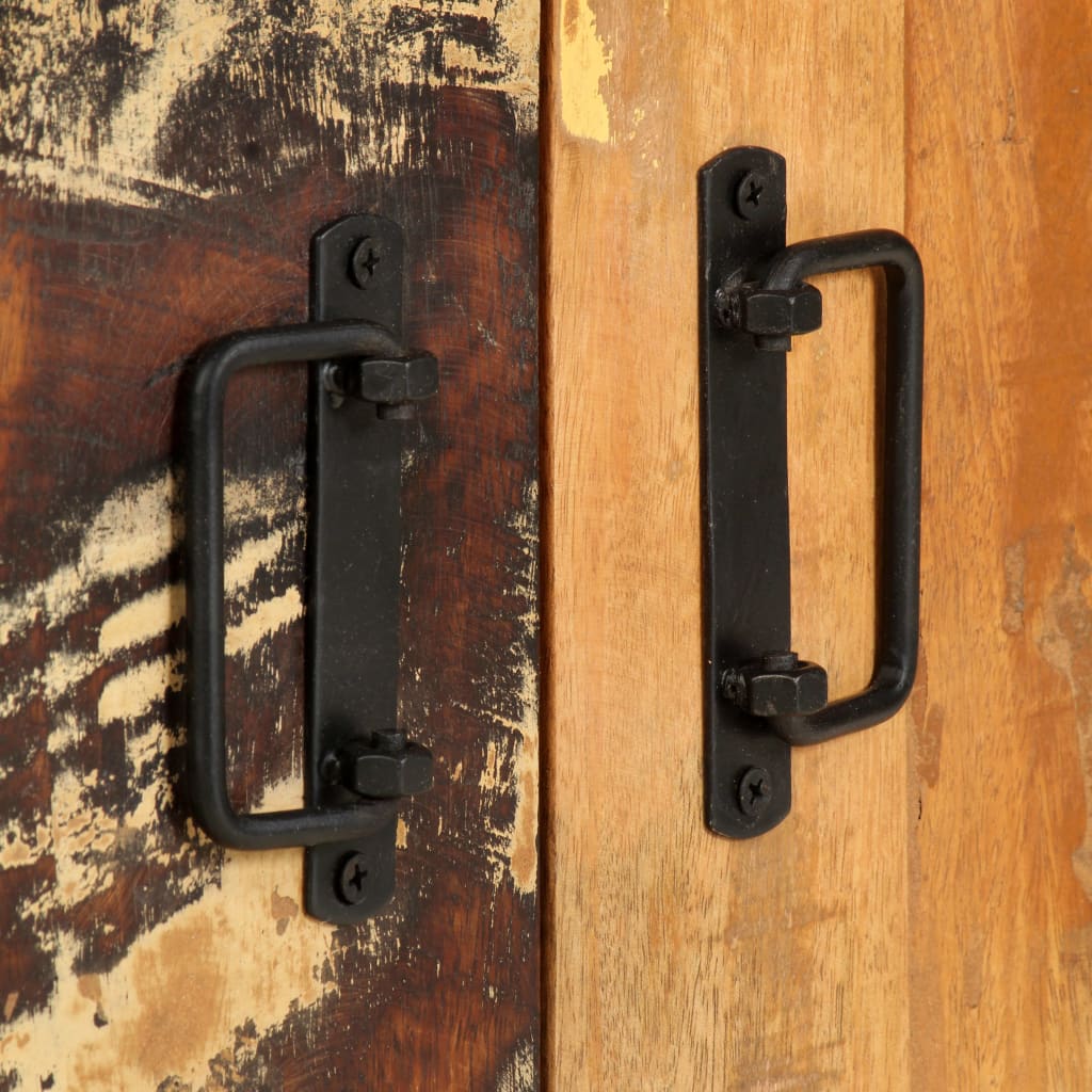 Bokhylla Trä med 4 hyllor 90x30x180 cm massivt återvunnet trä