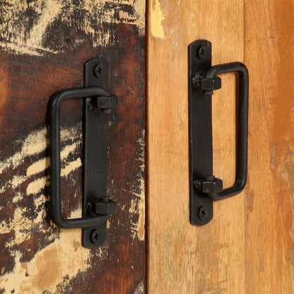 Bokhylla Trä med 4 hyllor 90x30x180 cm massivt återvunnet trä