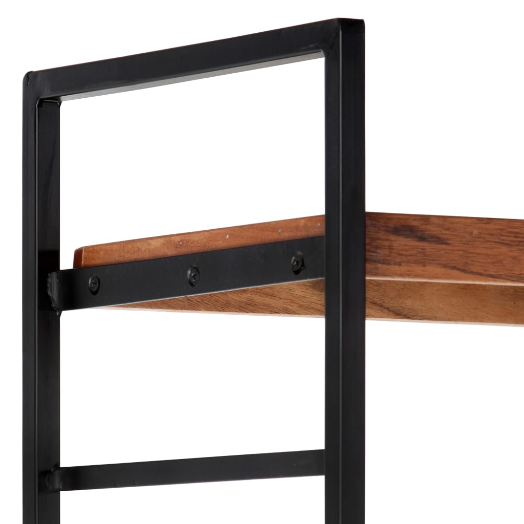 Bokhylla Trä med 4 våningar 90x30x180 cm massivt akaciaträ