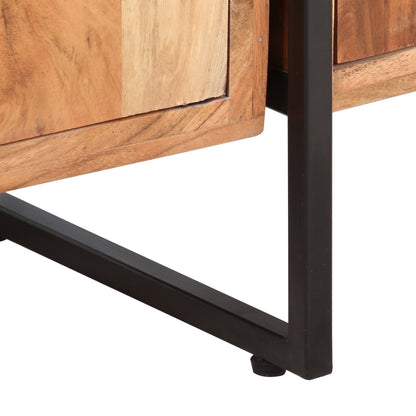 Bokhylla Trä med 4 våningar 90x30x180 cm massivt akaciaträ