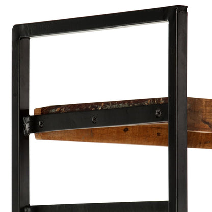 Bokhylla Trä med 4 hyllor 80x30x180 cm massivt återvunnet trä