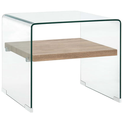Soffbord DIV. genomskinlig 50x50x45 cm härdat glas