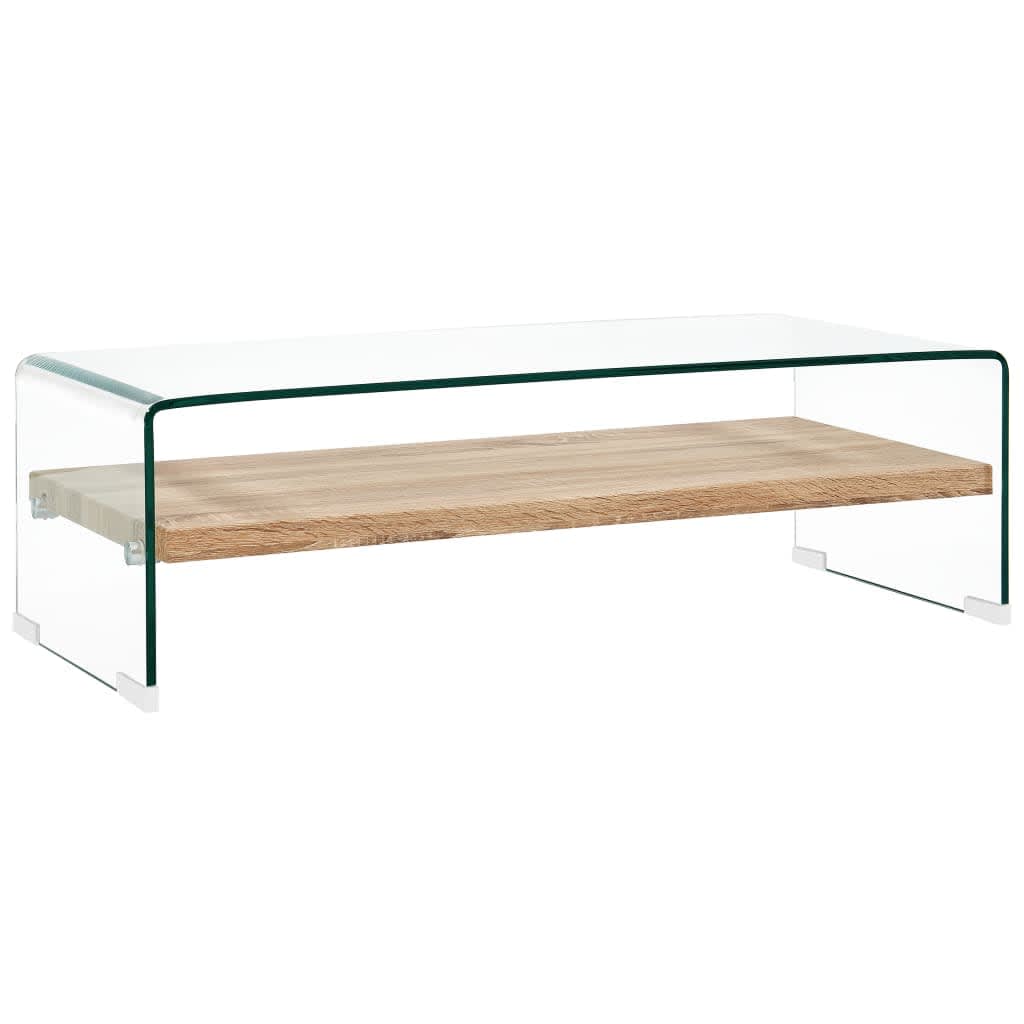 Soffbord DIV. genomskinlig 98x45x31 cm härdat glas