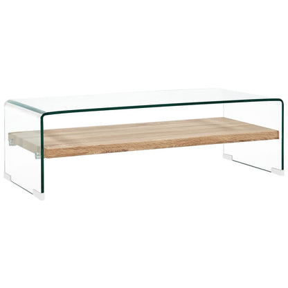 Soffbord DIV. genomskinlig 98x45x31 cm härdat glas