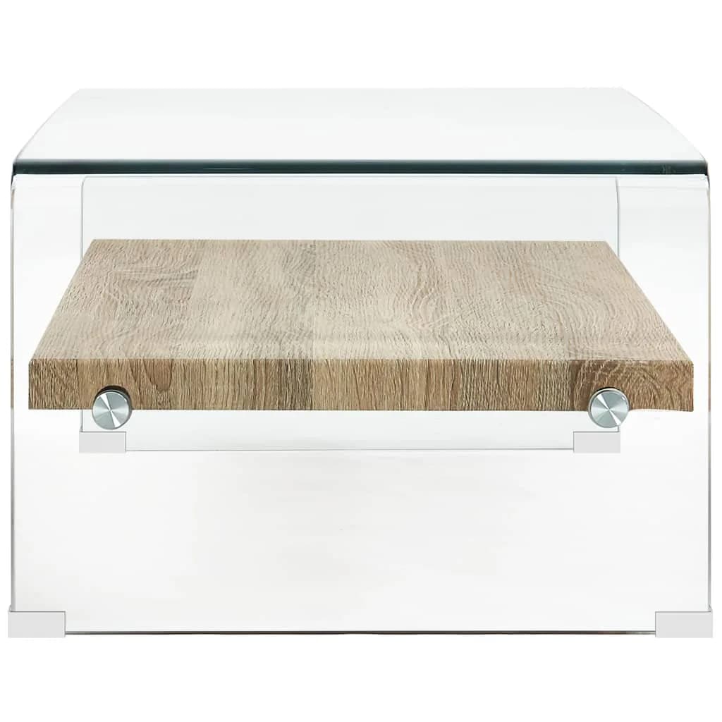 Soffbord DIV. genomskinlig 98x45x31 cm härdat glas