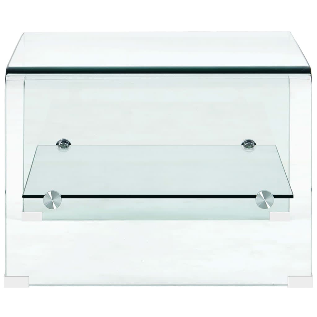 Soffbord DIV. genomskinlig 50x45x33 cm härdat glas